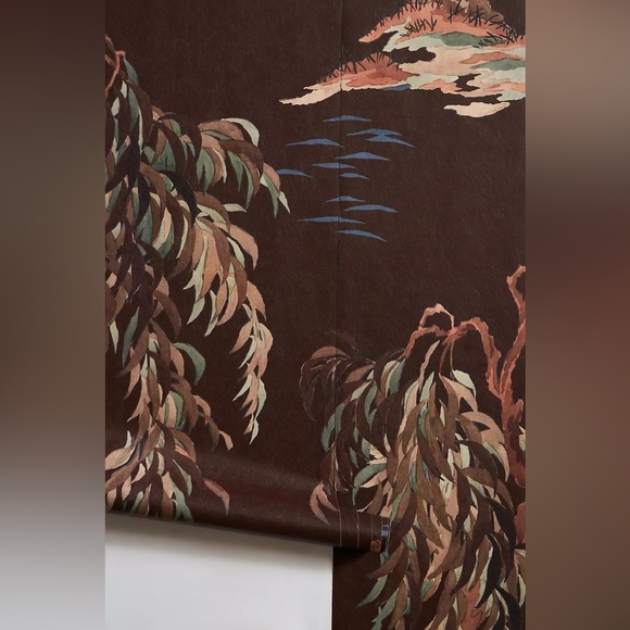 Anthropologie House of Hackney Zeus Wallpaper NWOT Botanical Moody Cranes - Picture 3 of 4